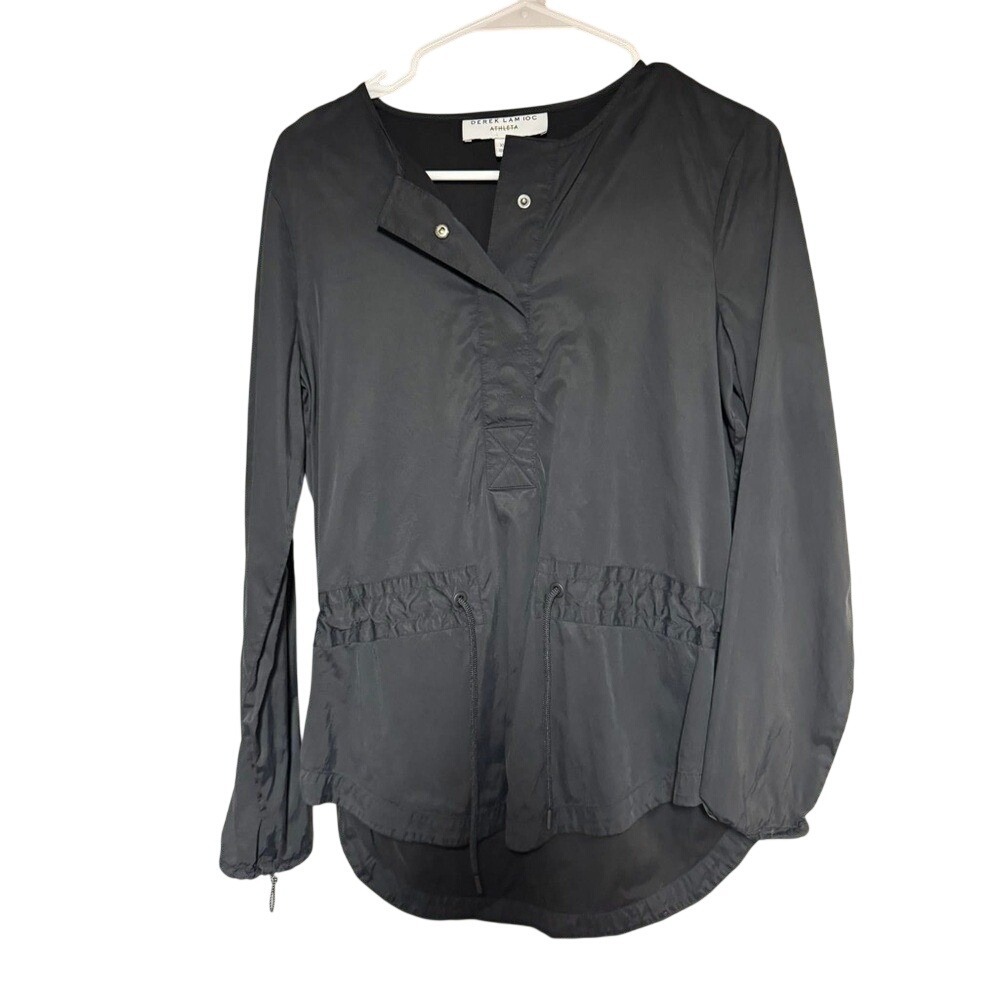Derek Lam Athleta‎ Black raincoat XS Dark Gray Button-Up Jacket